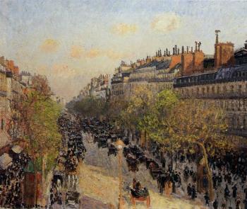 卡米耶 畢沙羅 Boulevard Montmartre, Sunset